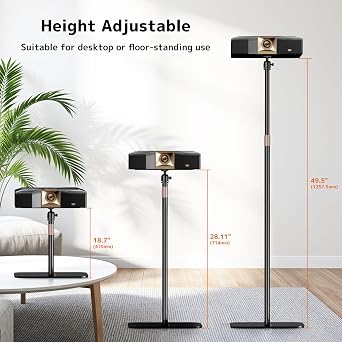 PUTORSEN Universal Projector Stand Height Adjustable & 360 Rotatable Mount with 1/4 Screw, Compatible with Projectors, Cameras, Webcams for Home, Office, and Outdoor Use