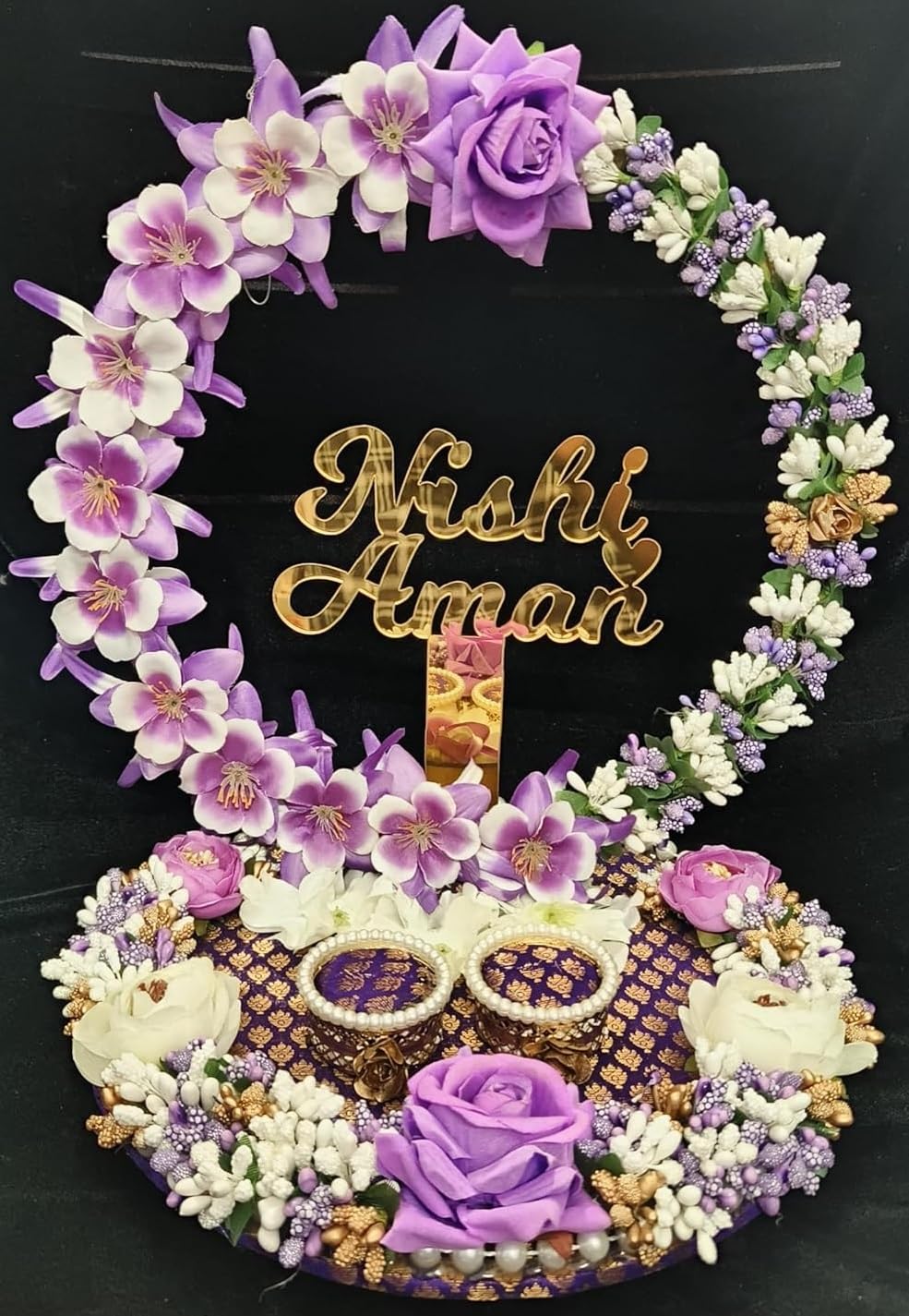 See full amazon price history chart for Personalized Decoration Engagement Ring Platter,Ring Plate,Ring Holder,Ring Tray with Acrylic Name of Groom and Bride|Wedding Ring Platter|Decorative Tray|Marriage Decor(Gorgeous Lavender) Personalized Decoration Engagement Ring Platter,Ring Plate,Ring Holder,Ring Tray with Acrylic Name of Groom and Bride|Wedding Ring Platter|Decorative Tray|Marriage Decor(Gorgeous Lavender) (B0CQ58QX4N) Amazon Price History, Amazon Price Tracker