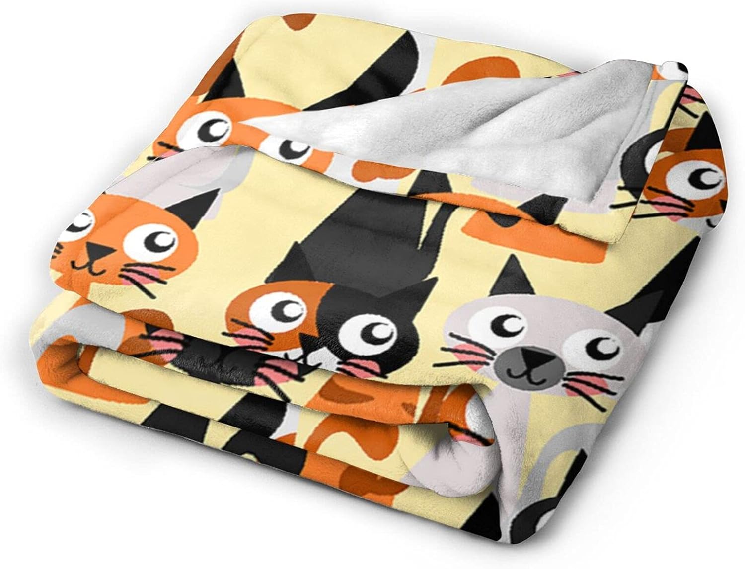 Cute Blanket Cartoon Cat Blanket Ultra Lightweight Soft Plush Flannel Throws Blanket for Sofa Bed Couch Throw 50"X40" M18 : Home & Kitchen
