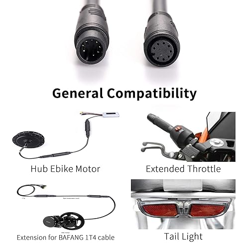 Miniatura 6 de Extension Cable 2Pin3Pin4Pin5Pin6Pin8Pin9Pin Waterproof Plug Female to Male Works for Electric Bicycle LightThrottleEbrakeDisplay Ebike Parts Extend