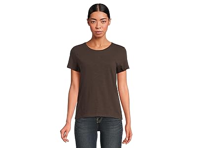 Lilla P Short Sleeve Back Seam Crewneck Women