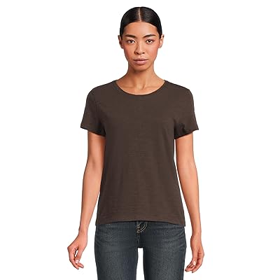 Lilla P Short Sleeve Back Seam Crewneck Women