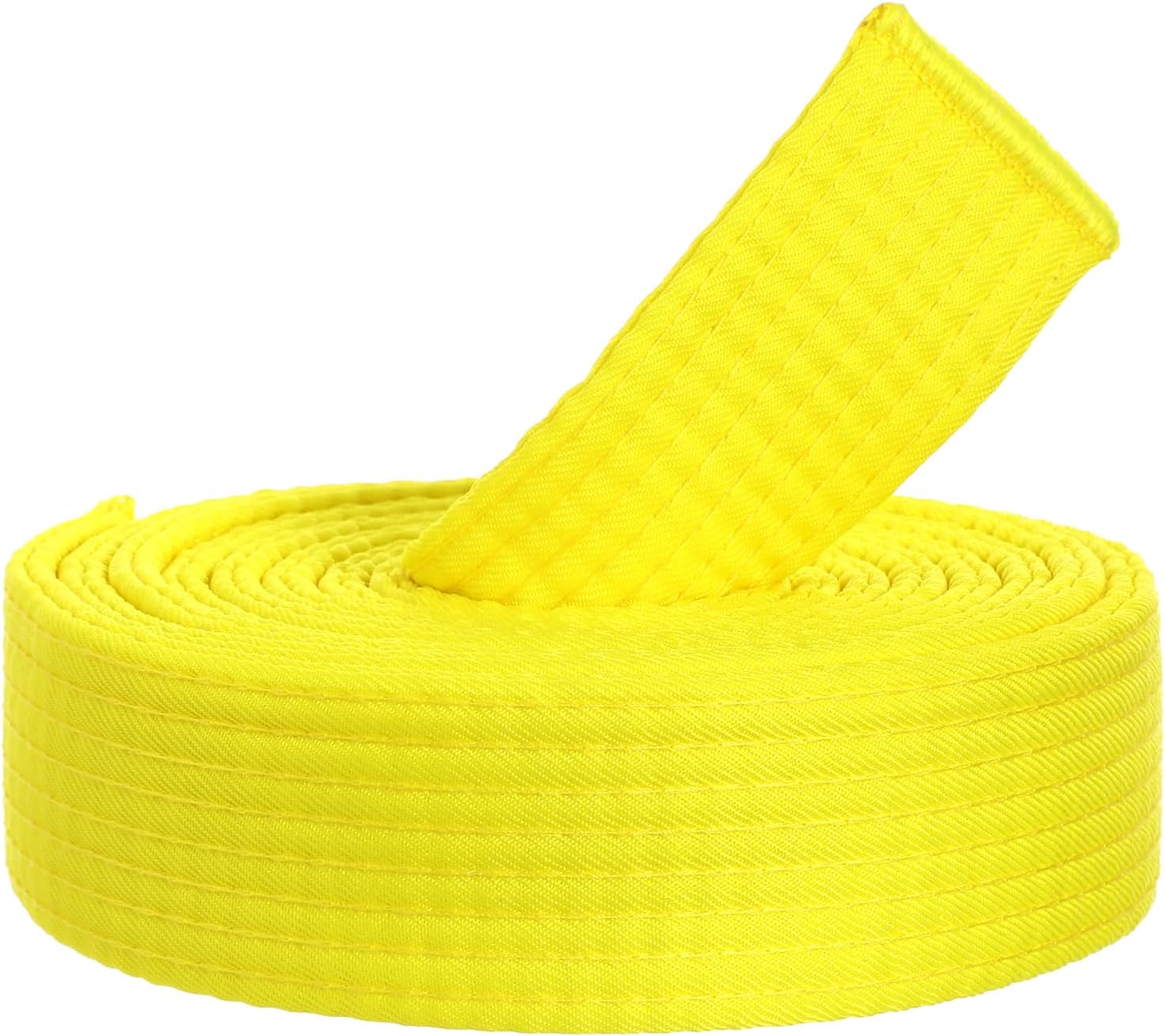 CIATBYYJ Yellow Double Karate Belt, Taekwondo Yellow Belt Solid Rank Martial Arts Belts, Uniform Belts Universal Fit