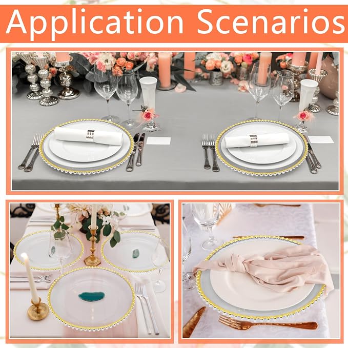Platos de Acero Acrílico de 13 pulgadas - Pack de 12 miniatura 7