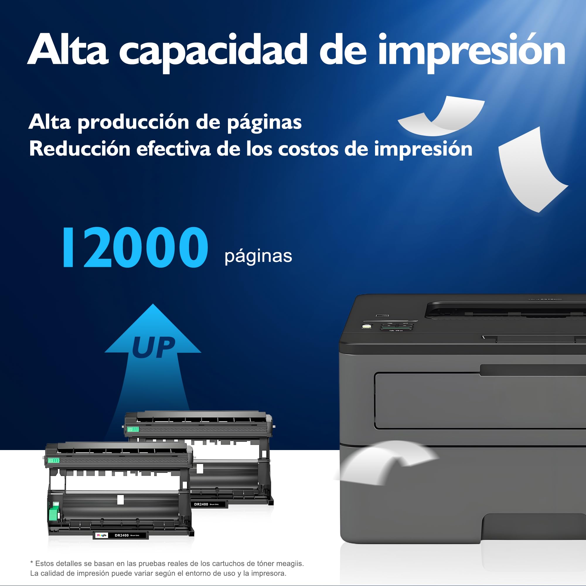 DR2400 Unidad de Tambor Compatible con Brother DR2400 DR-2400 para Brother DCP-L2530DW DCP-L2510D HL-L2350DW HL-L2310D HL-L2357DW MFC-L2710DW MFC-L2710DN MFC-L2730DW MFC-L2750DW (2 Paquete)