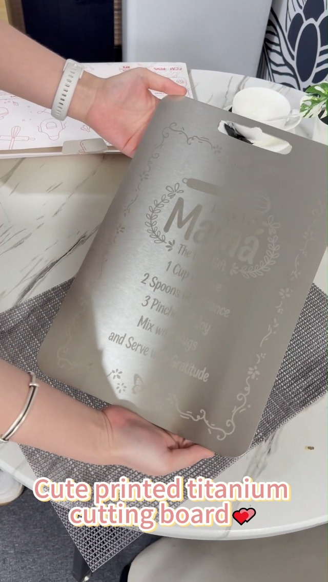 Tabla De Cortar De Titanio Puro Doble Cara Para Cocina, Regalo Personalizado Para Mamá miniatura 7