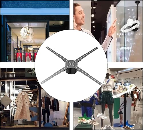 Miniatura 36 de Ventilador holográfico 3D con control remoto/WIFI/APP, ventilador holográfico de 16.5 pulgadas, resolución de 1024 x 800PX, 244 cuentas LED HD