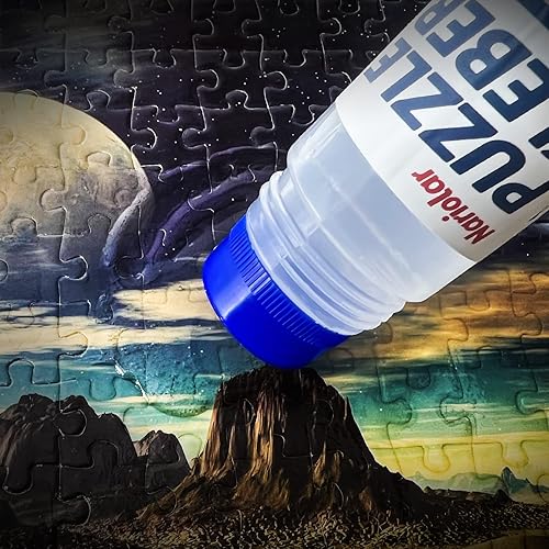 Miniatura 6 de Nariolar Rompecabezas de pegamento transparente con aplicador adecuado para fijar y colgar rompecabezas, secado rápido, 4 onzas