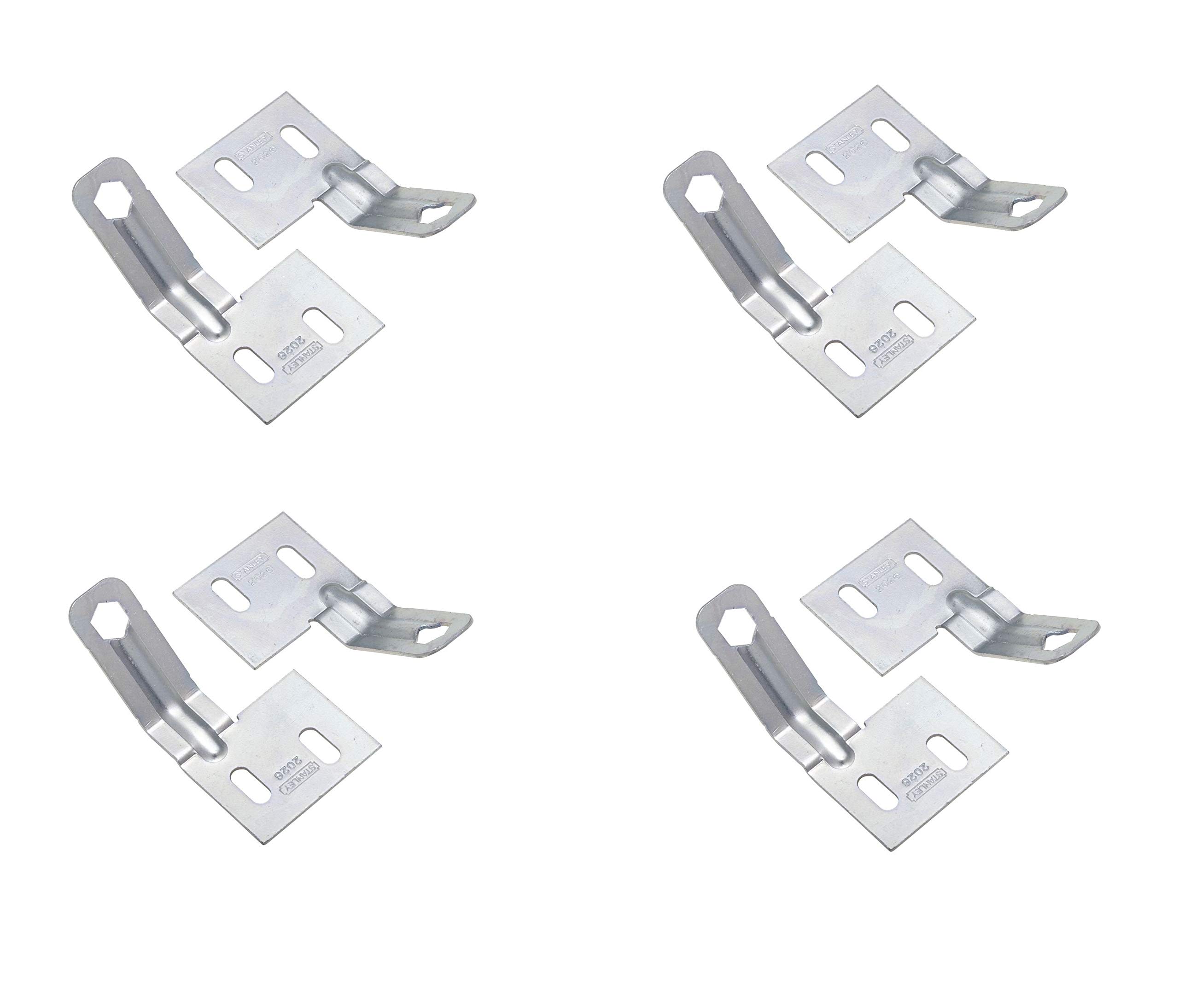 National Hardware N344-895 Lot de 4 aligneurs de porte pliants en acier zingué