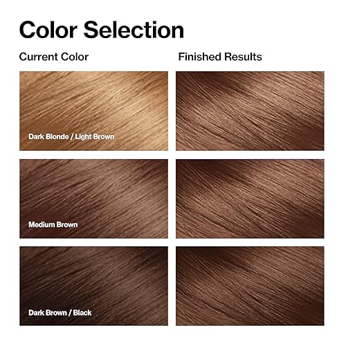 Miniatura 6 de Revlon Colorsilk - Tinte permanente para el cabello, con cobertura 100% de las canas, sin amoniaco, queratina y aminoácidos, marrón dorado claro 54,