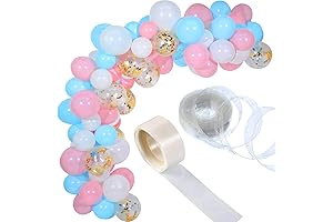 Tatuo 112-Piece Baby Blue Pink Balloon Arch Garland for Celebrations