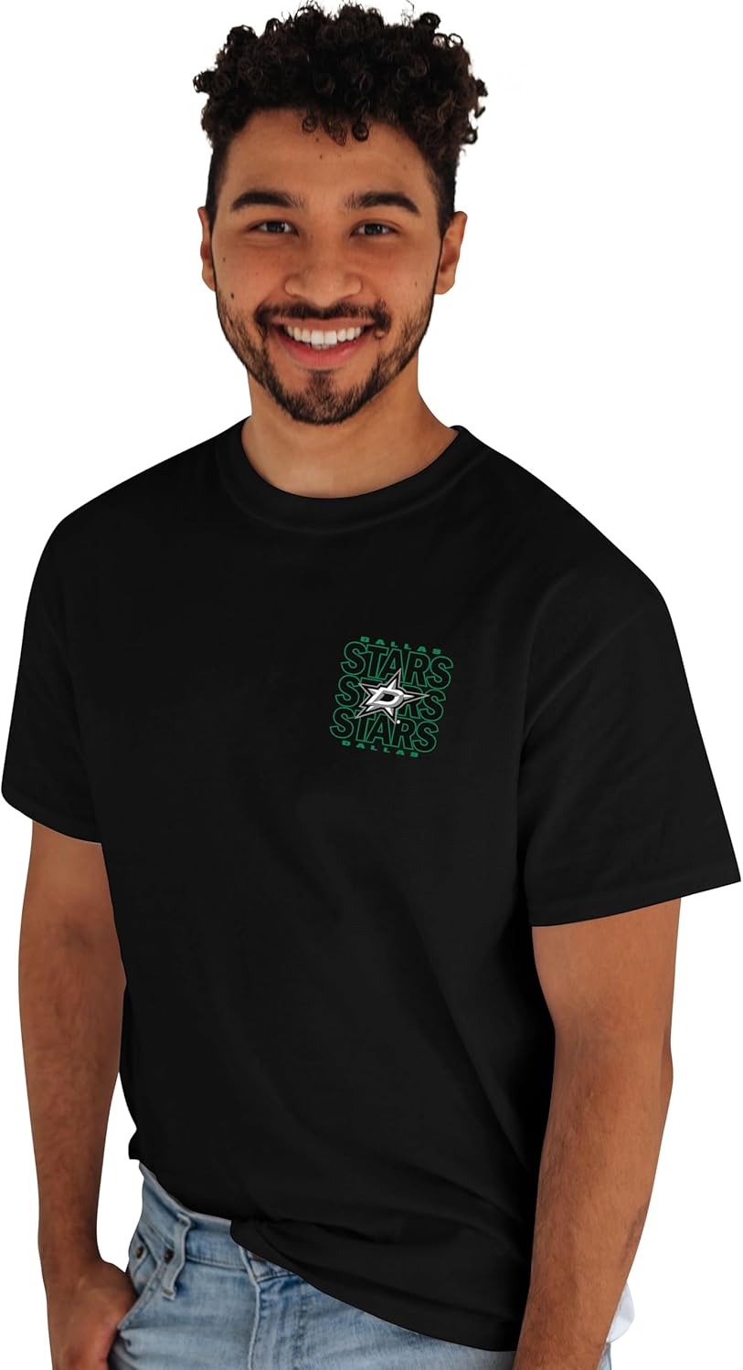 Blue 84 NHL Officially Licensed T-Shirt Front/Back Curl Team Color - Image 2