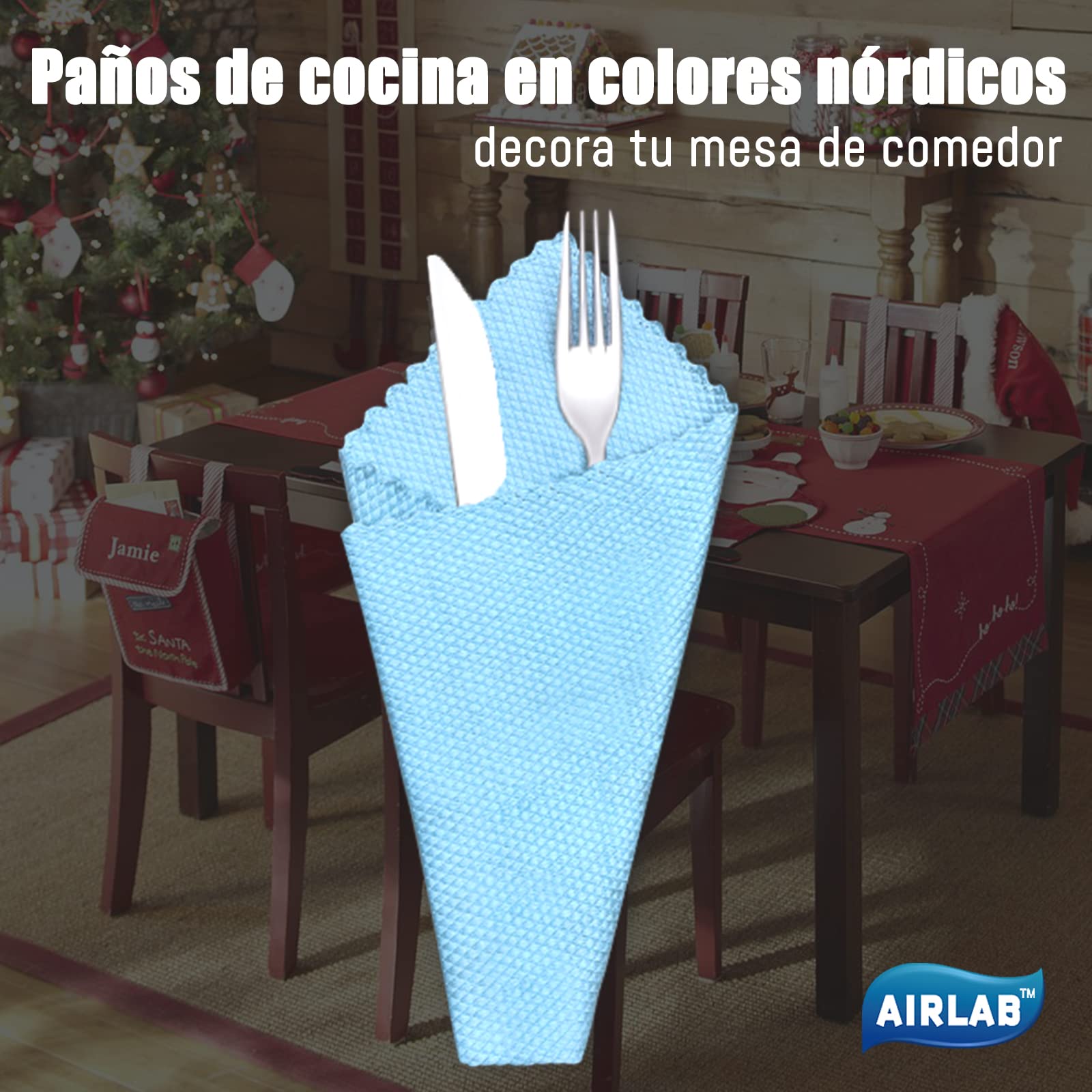 Airlab 8X Nano Paños de Limpieza Magico, Bayetas de Microfibras para Cristales sin Rayas, Trapo Balletas para Cocina Coches Automóviles Ventanas Vidrios Espejos Grifos Baño, 40 x 30 cm — view 7