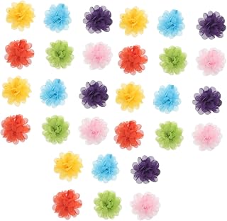 MERRYHAPY 30PCS Pet Floral Hair Bows Chiffon Flower Hair Clips for Small Dogs Cats Grooming Accessories Party Decorations Collar Charms