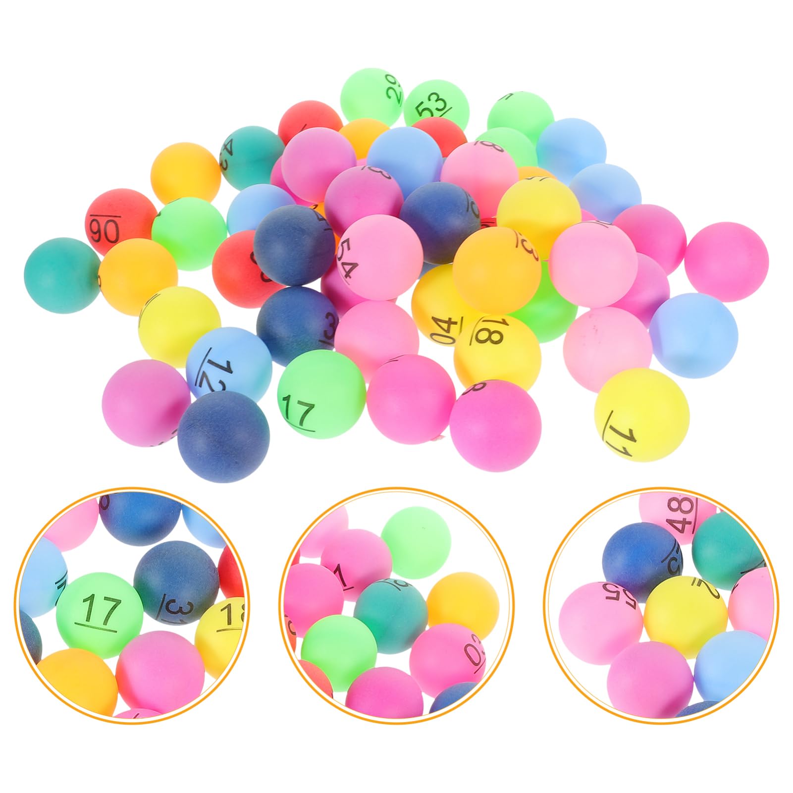 NAMOARLY Pcs Plastic Balls Numbers for Raffle Games Bingo Parties and Educational Activities