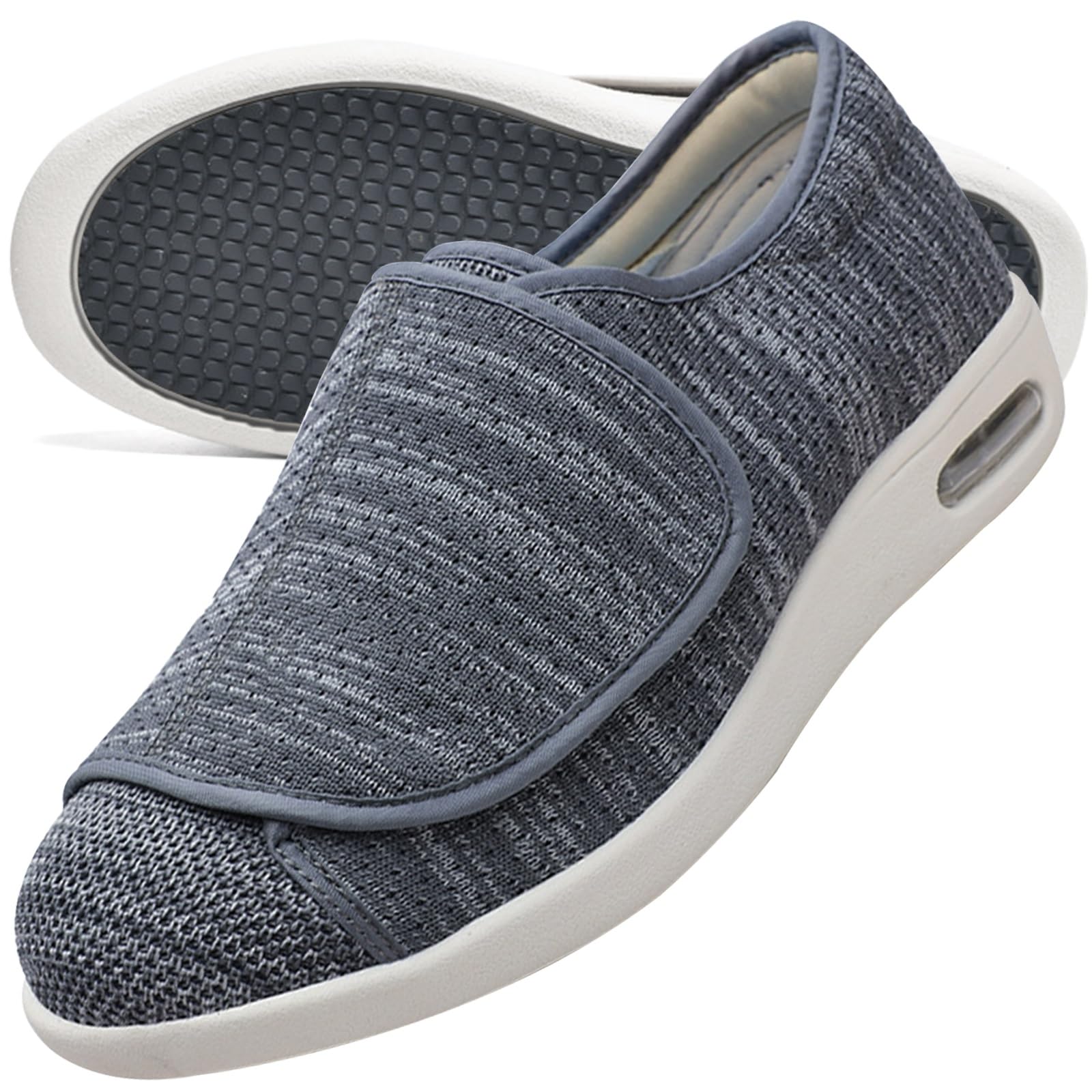 Scarpe Diabetici Uomo Estive Scarpe Ortopediche Donna Scarpe per Diabetici Donna Uomo Hook & Loop Senza Cuciture Scarpe Pianta Larga Extra Profonde Hallux Piedi Gonfi