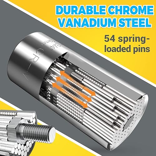 Miniatura 5 de Regalo universal para herramientas de enchufe para hombres juego de llaves de agarre súper universal desenroscar cualquier perno con adaptador de