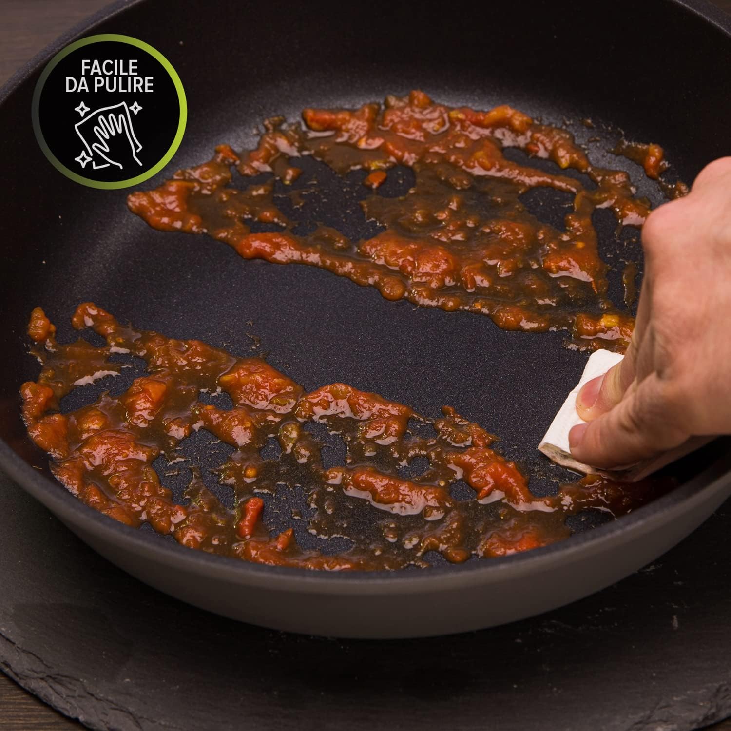 KASANOVA Patelnia z powłoką nieprzywierającą do indukcji i wszystkich rodzajów kuchenek - Linia Elegance 30 cm