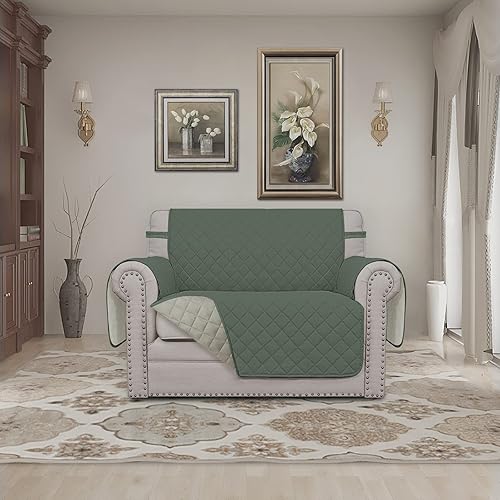 Miniatura 721 de Easy-Going - Funda reversible para sofá, resistente al agua, con varillas de espuma y correas elásticas, protector de muebles para mascotas y perros