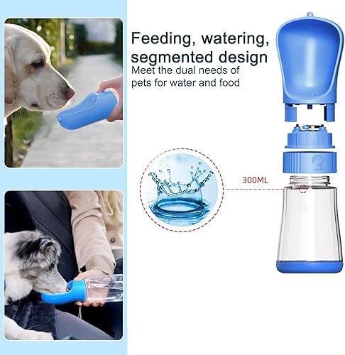 Botella de agua portátil para perros, a prueba de fugas, dispensador de agua portátil para cachorros, para mascotas, caminar al aire libre,