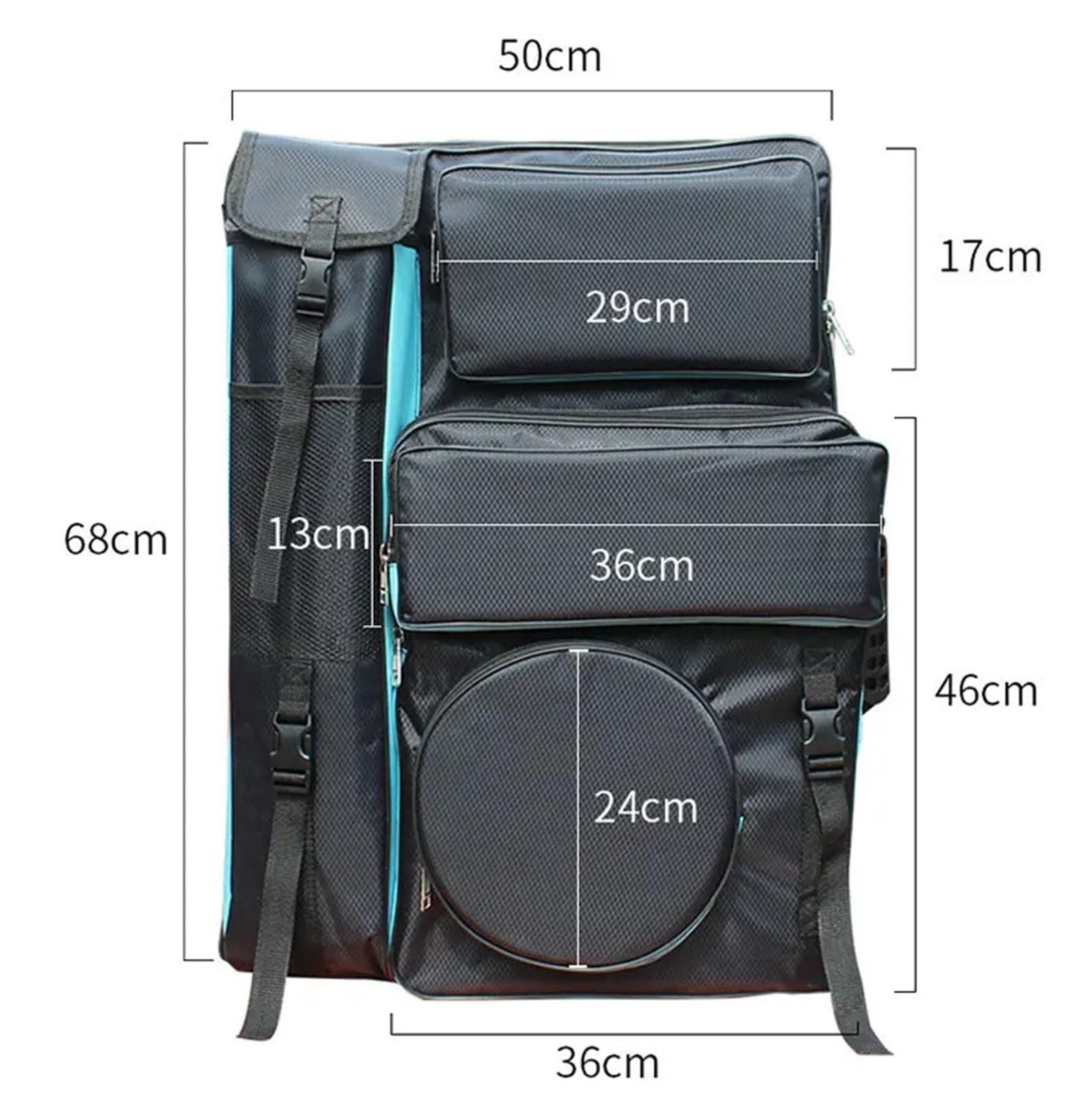 Bolsa para Portafolios De Arte Bolsa de Arte Plegable for Tablero de Dibujo, Estuche de portafolio de Arte for Pintura, Mochila Impermeable for Dibujo de Artista(Blue)