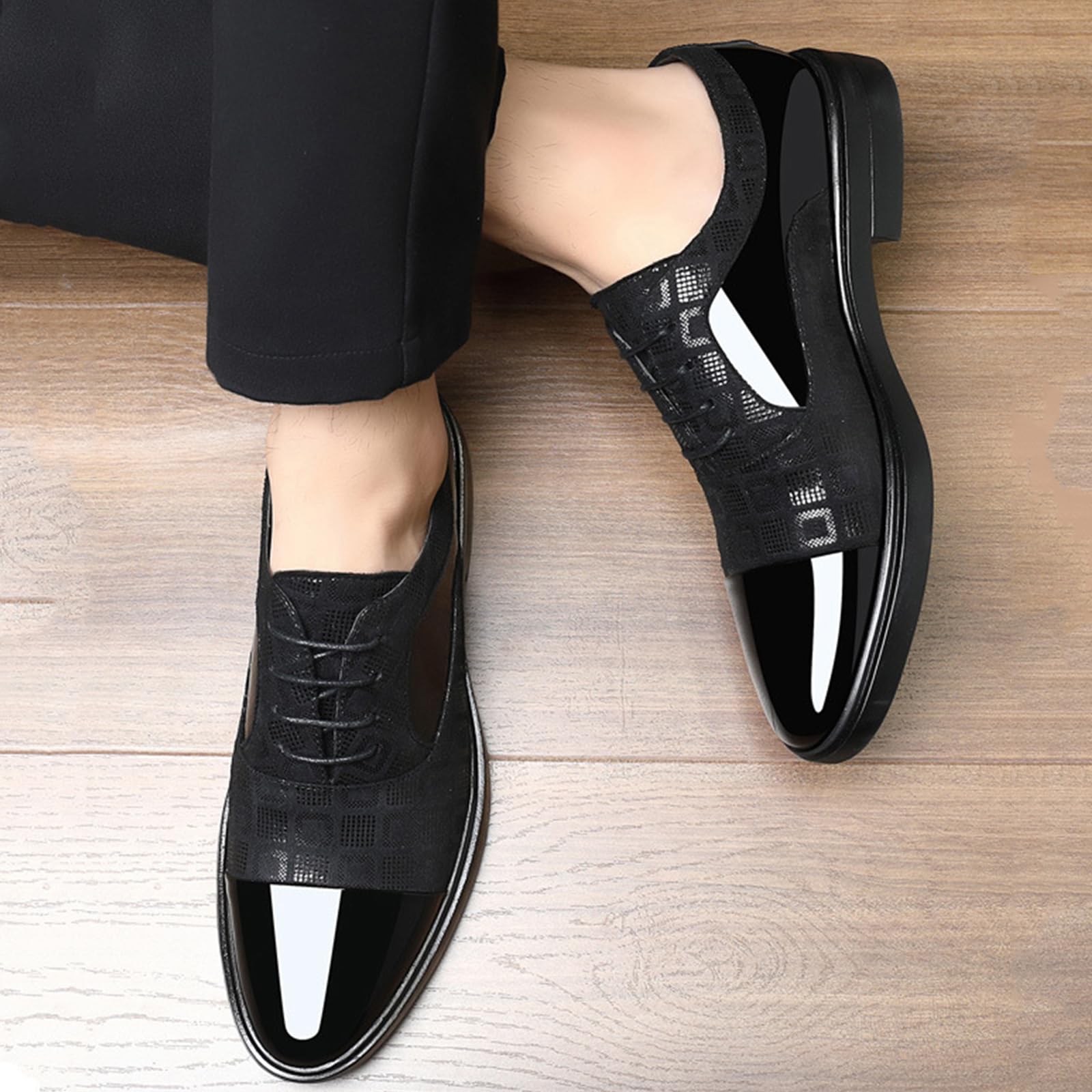 Scarpe Eleganti da Uomo Stringate | antiscivolo, Comode, Traspirante, in pelle PU, oxford, Festa, Formale, Party