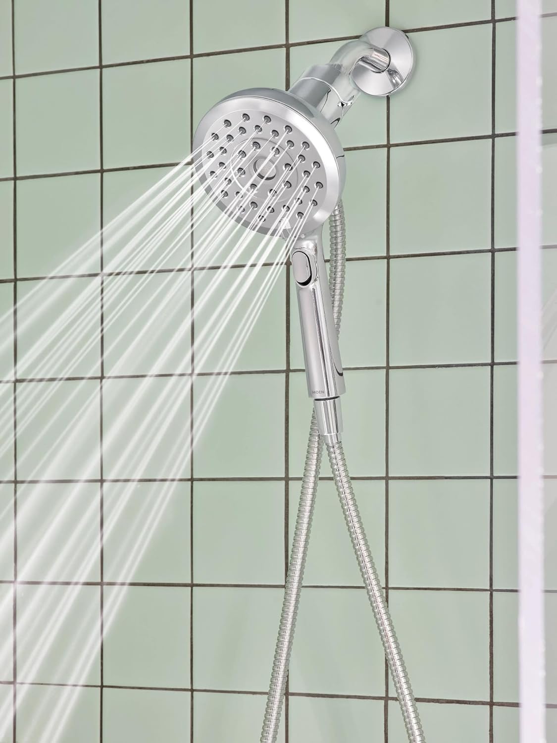 Moen Verso Handshower, Detachable Round Shower Head with Magnetix Docking System, 60" Hose, Chrome, 220H2