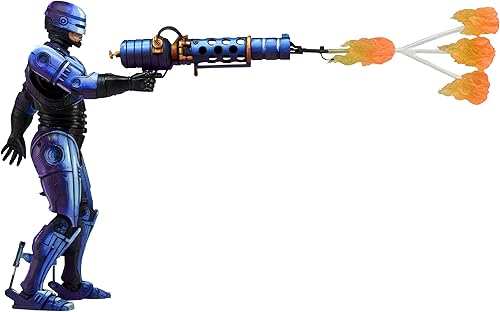 NECA Robocop vs Terminator (videojuego de 93 pies) 7 pulgadas Serie 2 Robocop Figura de acción con lanzallamas