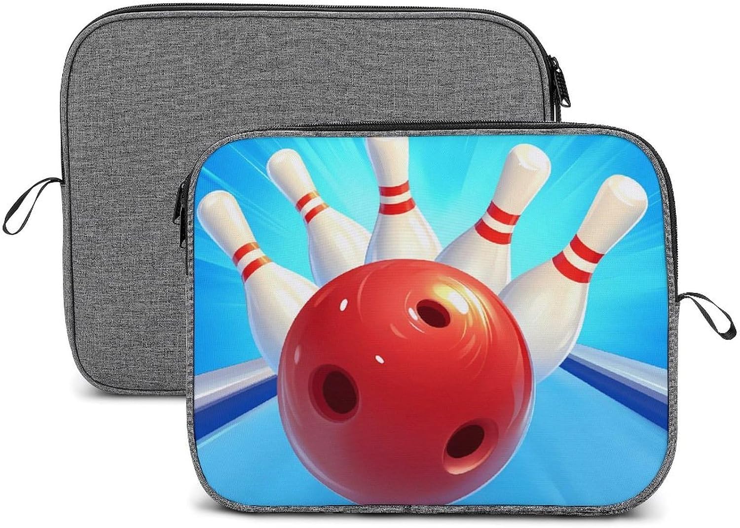 Bowling Game Funny Laptop Case Sleeve Shockproof Computer Protective Briefcase 13-14 Inch