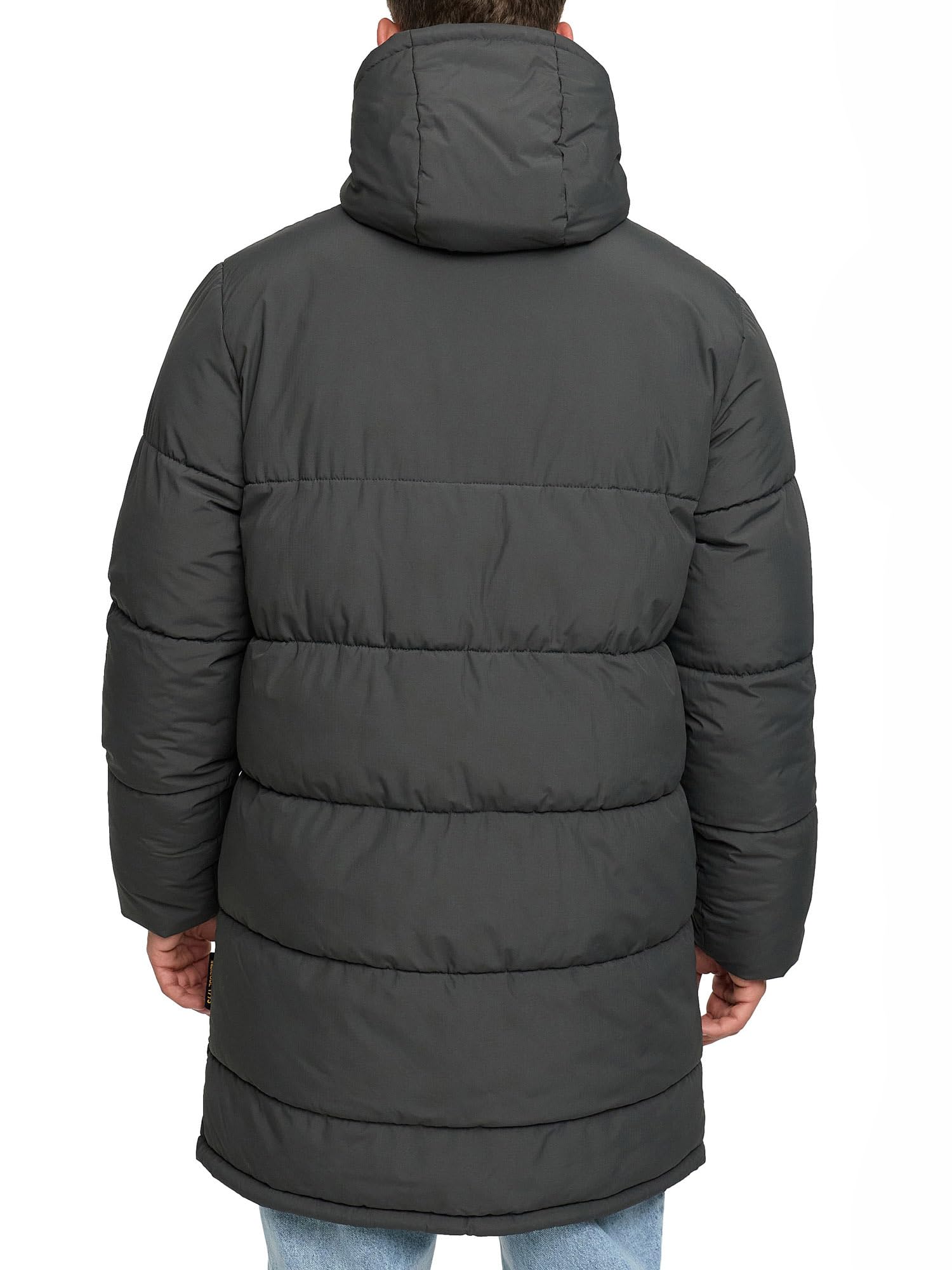 Indicode Chaqueta INPazze para hombre con capucha y forro polar | Abrigo de invierno para hombre Chaqueta acolchada para hombre, gris, XXL