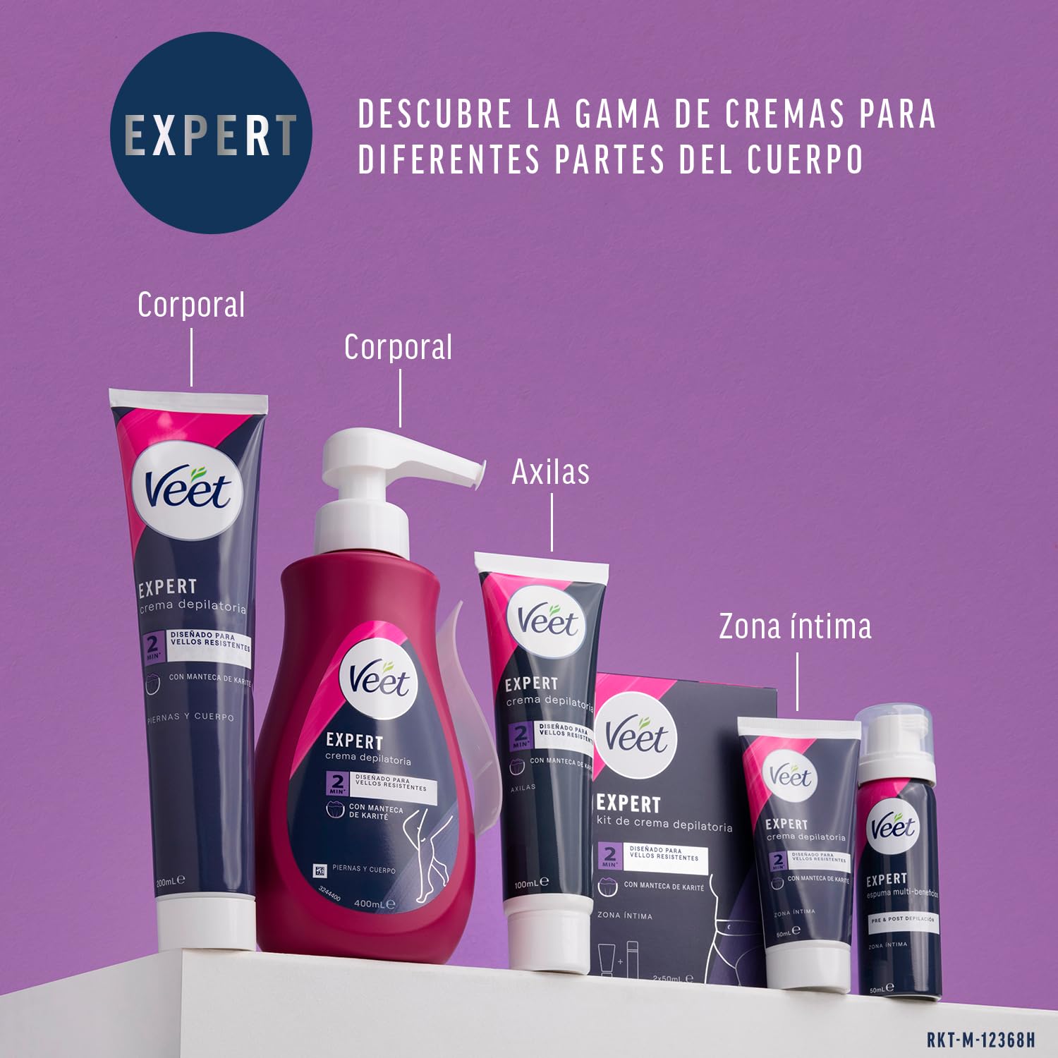 Veet Expert krem do depilacji pod pachami dla kobiet z aplikatorem Roll-On z matką shea, 100 ml