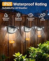 Vista 2 de Aootek - Luces solares con sensor de movimiento, 120 LED con reflector de luces, gran angular de 270°, impermeable IP65, para puerta delantera