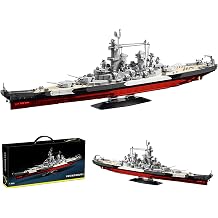 Technik Missouri Battleship Building Set, 2658 Pieces WW2 Military Warship Clamp Building Model Set, Creative Collection Building Toy, Creative Gifts for Adults and Teenagers