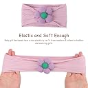 BAKEFY - 6 Kids Soft Elastic Hairband Large Flower Baby Headband Infant Hair Accessories Baby Headband Turban Knotted Hair Band For Girls For Newborn, Multicolor gallery image