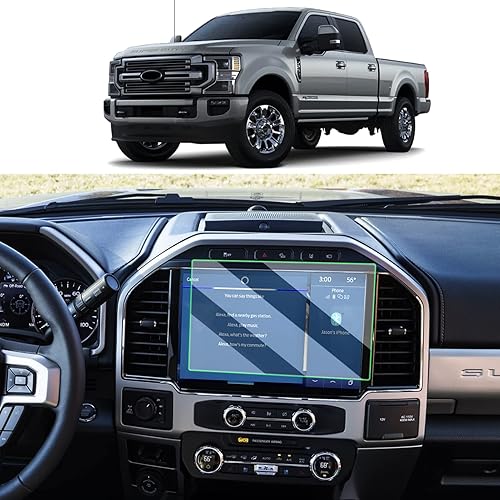 Yumzeco Protector de pantalla de vidrio templado compatible con Ford Super Duty F250 F350 F450 2022 2023 2024, película protectora de pantalla de disponible en Yaxa El Salvador