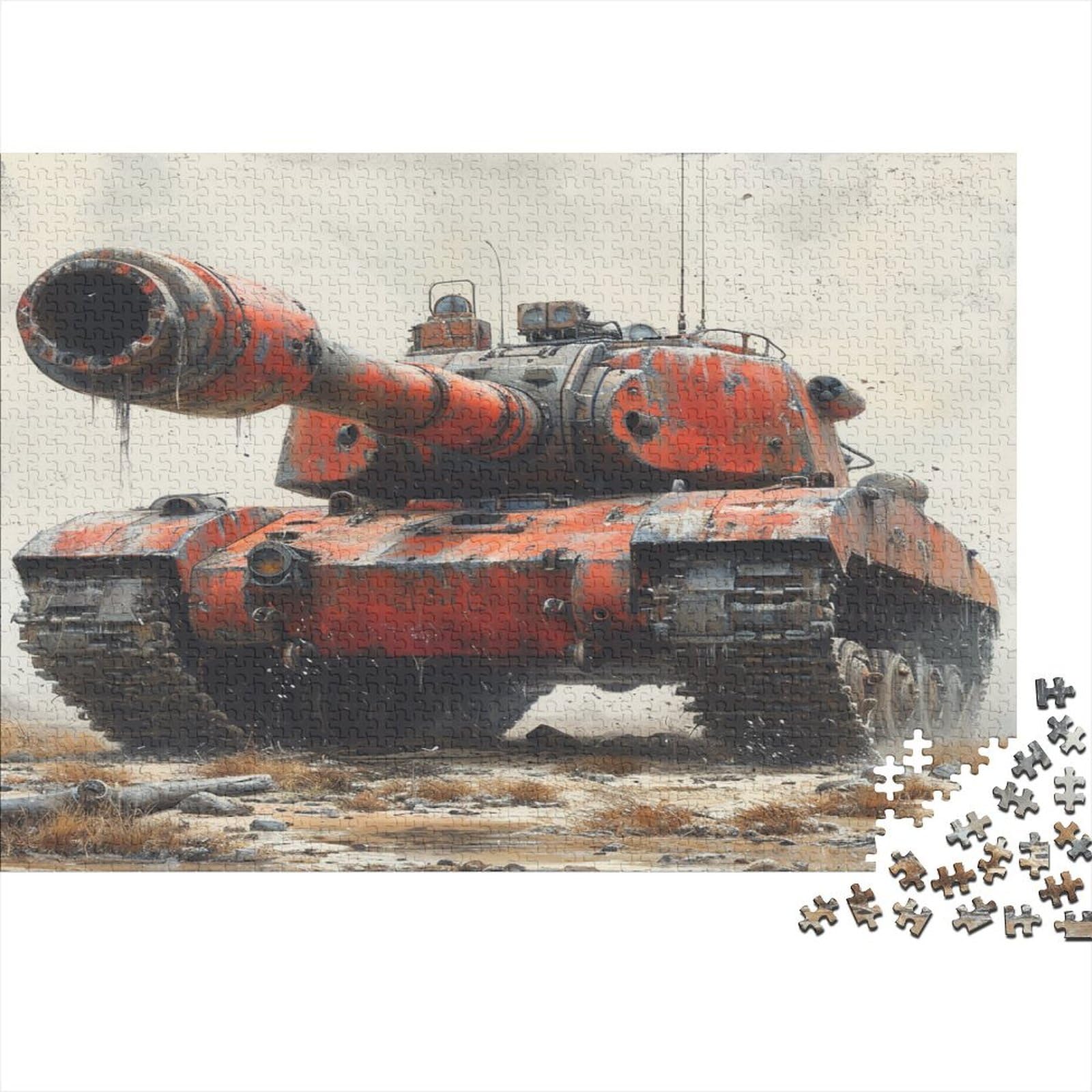 Tank Puzzle 1000 elementów, 1000 sztuk puzzli dla dorosłych, układanki 1000 sztuk, puzzle dla dorosłych puzzle dla dorosłych dla dzieci klasyczne puzzle 1000 sztuk (75 x 50 cm)