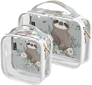 2 Pack Cartoon Cute Gray Sloth clear decorati...