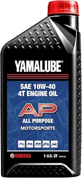Yamaha Yamalube 10W-40 Motorsports AP All Purpose Engine Oil- 1 Quart, #LUB-10W40-AP-12