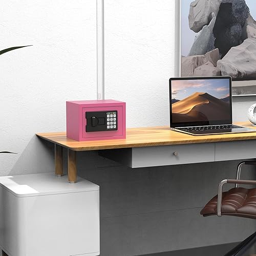 Miniatura 7 de Caja de seguridad con teclado electrónico digital de seguridad, mini gabinete de pared para dinero pequeño, caja fuerte para el hogar, oficina,