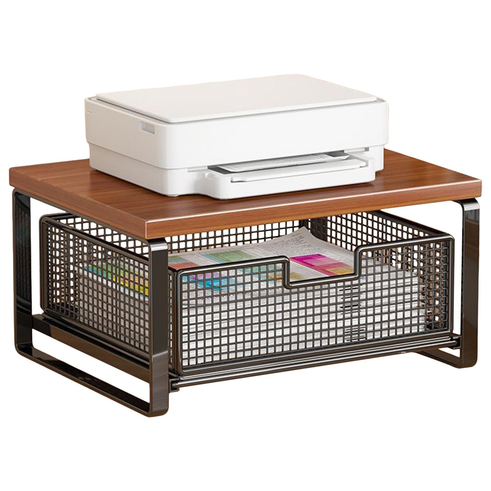 Supporto per Stampante Organizer a 2 Ripiani | Ripiano da Piano di Lavoro per Stampante per Piano Cucina, Postazione di Lavoro, Stanza Hobby, Macchina Caffè, Toaster