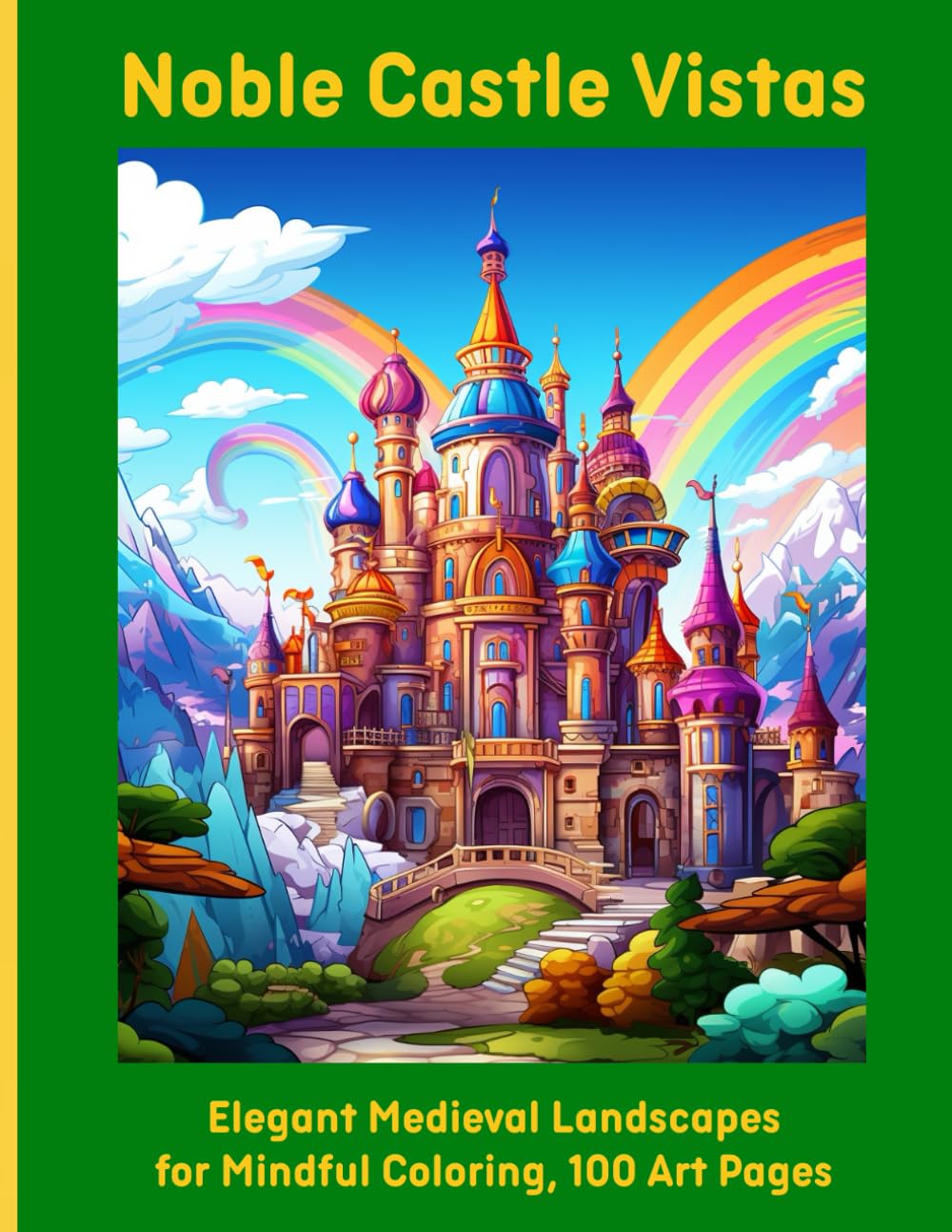 Noble Castle Vistas: Elegant Medieval Landscapes for Mindful Coloring, 100 Art Pages