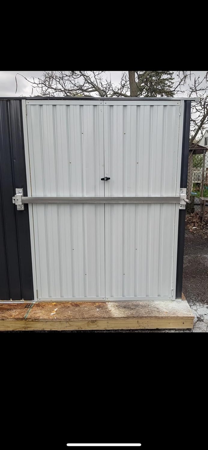Security Door Bar Lock Structural Aluminum shed gate barn Home 45in-80in (50in)