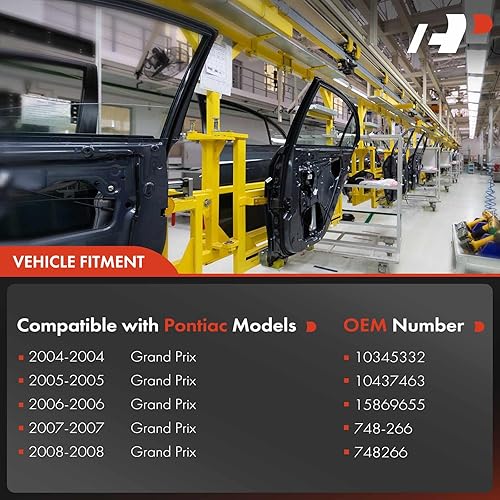 Miniatura 3 de A-Premium Elevalunas eléctrico con motor (2 pines) compatible con Pontiac Grand Prix 2004 2005 2006 2007 2008 sedán trasero izquierdo del lado del