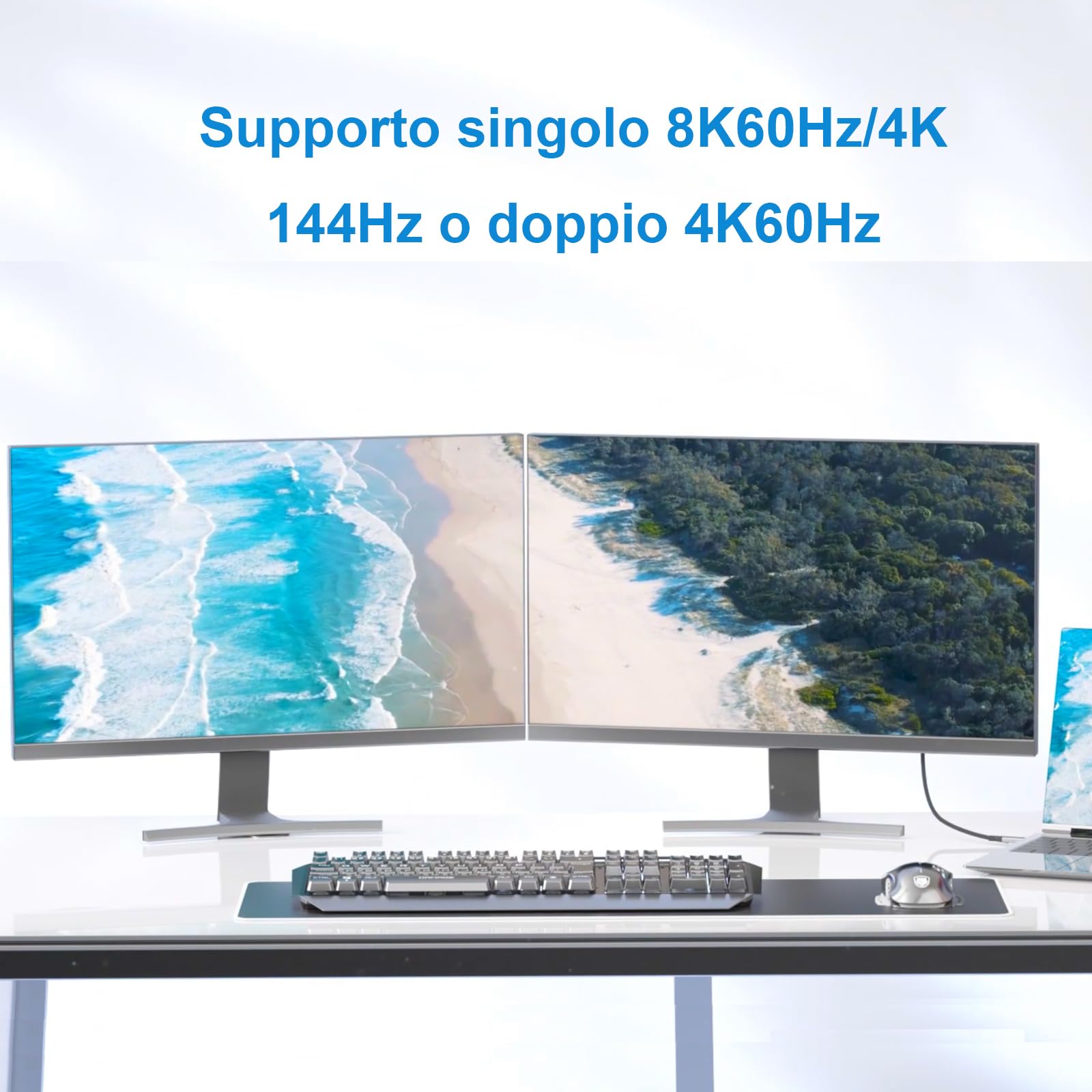 Cavo USB4 2m 240W [Certificato USB-IF] Ricarica PD, Supporta 40Gbps di Sincronizzazione Dati e 8K/5K@60HZ, Compatibile con Thunderbolt 4/3, USB3, USB C, MacBook, SSD, Monitor, Docking