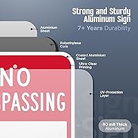 Vista 5 de SmartSign Señal de unidad privada No Trespassing - Paquete de 2, 18 x 12 pulgadas, compuesto de aluminio de 0.079 pulgadas, agujeros preperforados