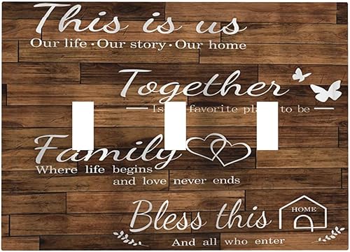 Miniatura 75 de Cubiertas Decorativas para Interruptor de Luz de Palanca Triple Retro Rojo Pulpo Monstruo Ola Marina Azul de 3 Segmentos Cubiertas de Placa de Pared