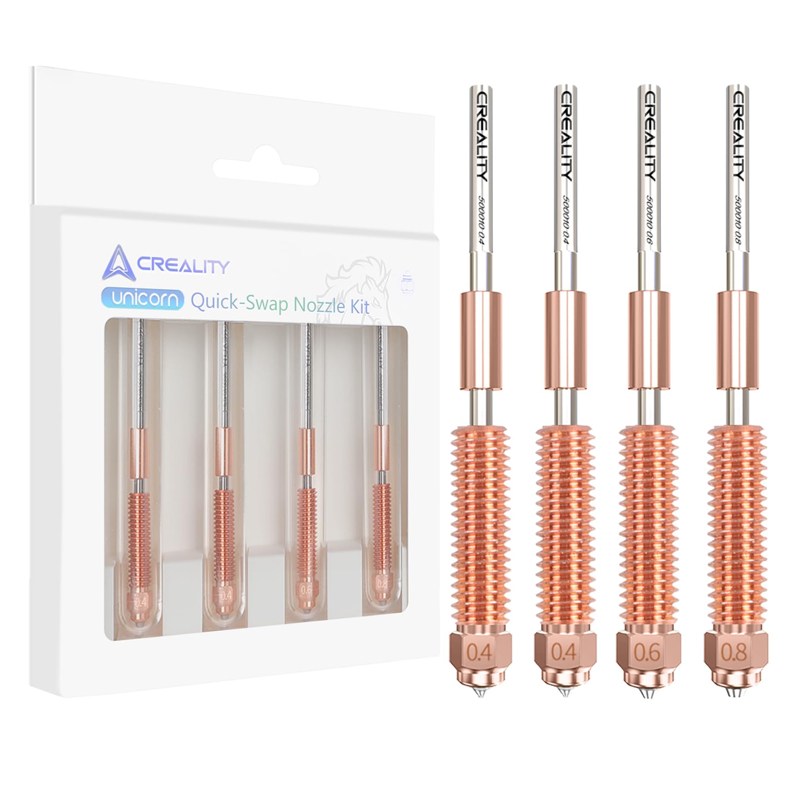 Creality K1C カスタムパーツ等付属品多数 Official Creality K1C Quick-Swap Nozzles 4PCS 0.4mm 0.6mm 0.8mm