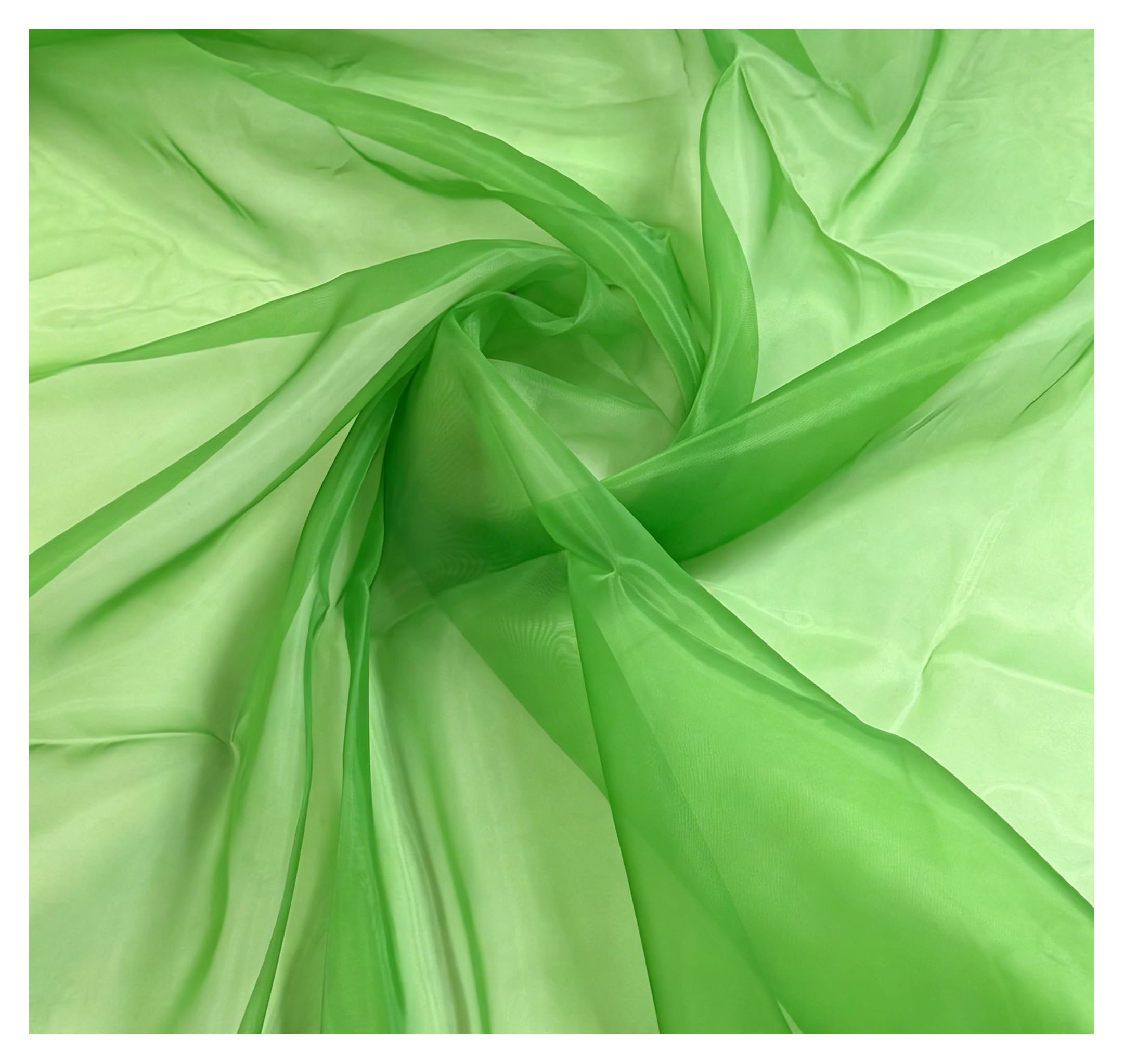 10M x 1.5M Organza Stoff Meterware Transparent Stoffe Zum Nähen Tüll Dekostoff Netzstoff Organza Modestoff Glänzend Kostümstoff für Tischdecken, Kleidung, DIY Basteln, Hochzeitsdeko