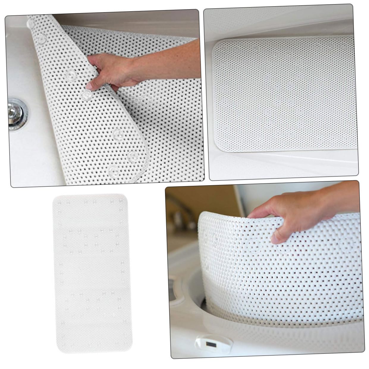 Artibetter Alfombrilla de Baño Antideslizante con Ventosas, Grande, Material y Transpirable, Alfombra de Ducha para Bañera, Drenaje Rápido, Uso Seguro en Baño y Ducha