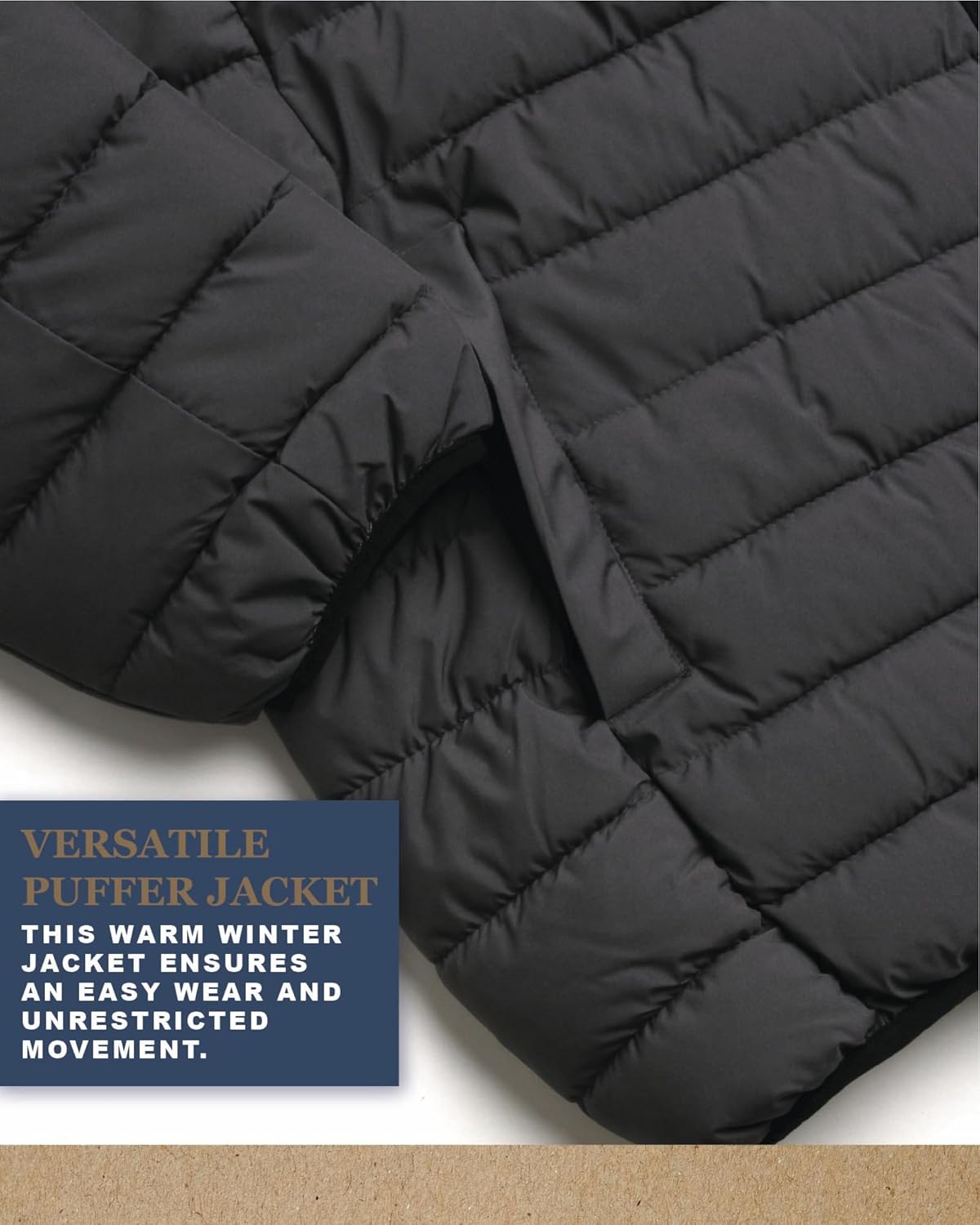 Bass Creek Outfitters Mens Puffer Jacket - Weather Resistant Midweight Quilted Warm Insulated Winter Coats for Men - Image 6